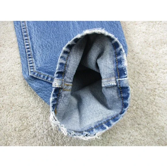 VINTAGE Levis Jeans 550 Relaxed Men 36x30 Blue Orange Tab Distressed Denim USA * - Picture 12 of 16